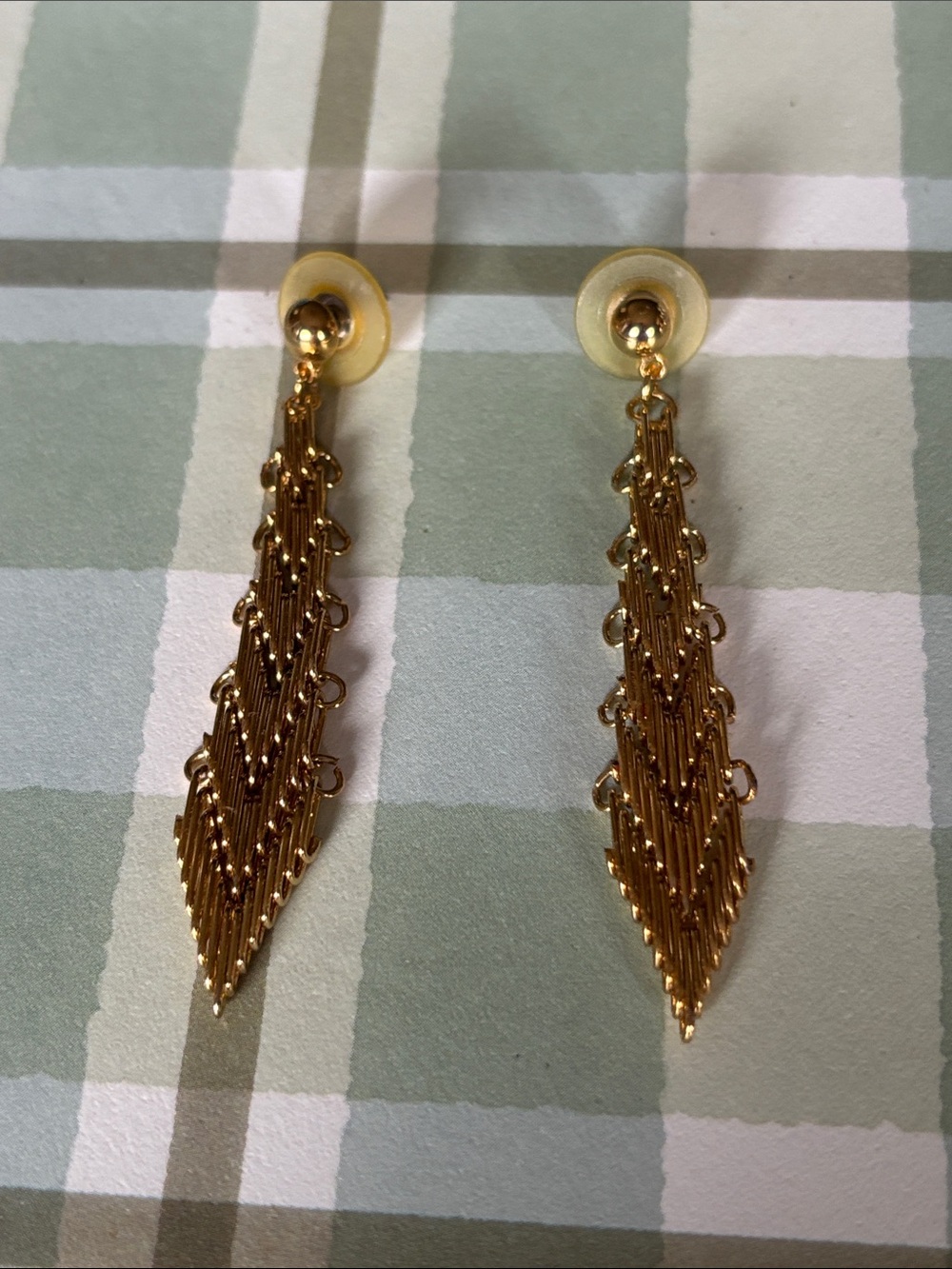 Vintage Lerner Gold Tone Drop Filigree Dangle Earrings - Women Jewelry
